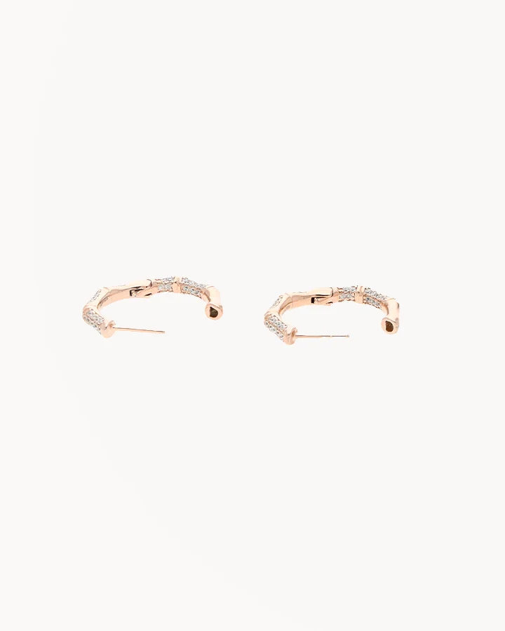 Rose Rhythm Hoops in 92.5 Silver