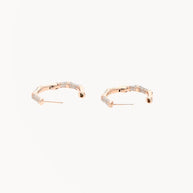 Rose Rhythm Hoops in 92.5 Silver