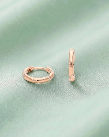 Rose Linea Hoops in 92.5 Silver