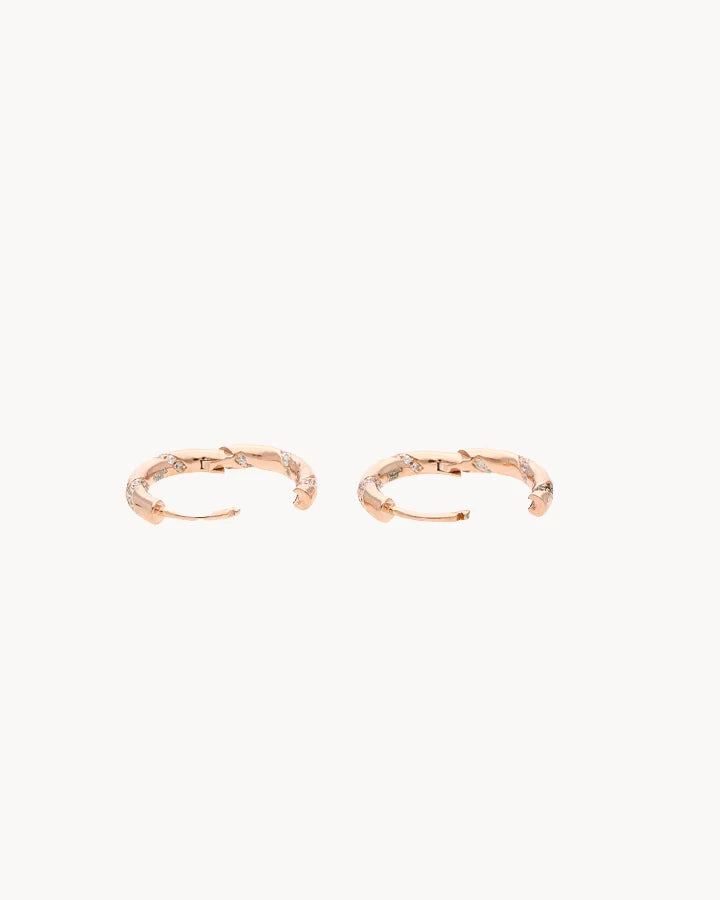 Rose Linea Hoops in 92.5 Silver