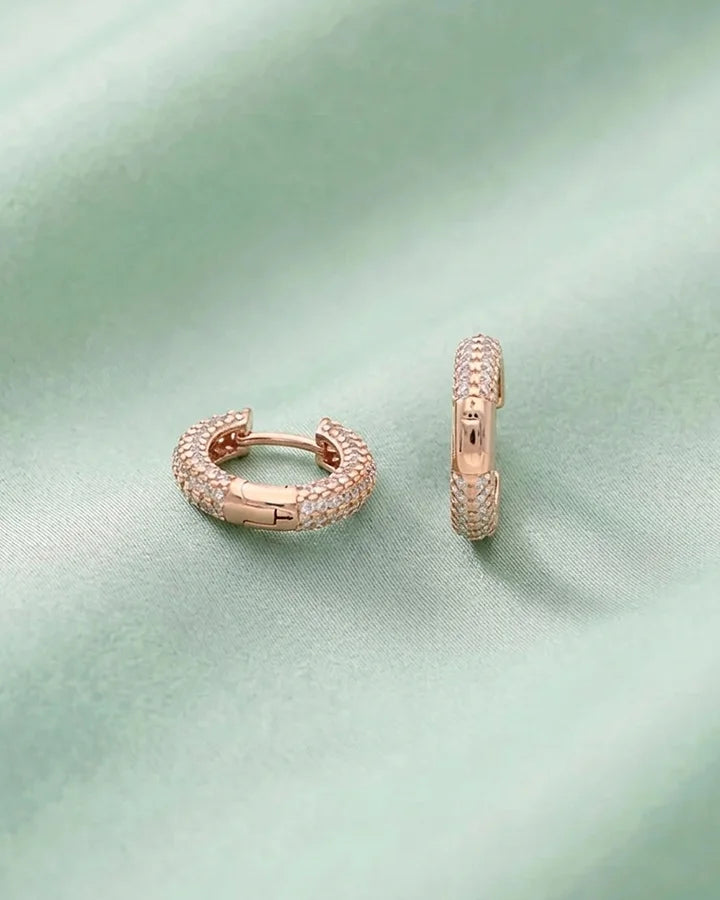 Rose Luxe Hoops in 92.5 Silver