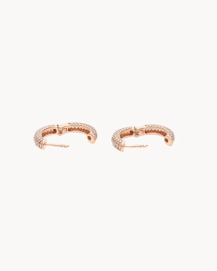 Rose Luxe Hoops in 92.5 Silver