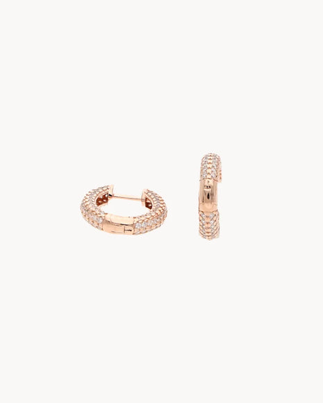 Rose Luxe Hoops in 92.5 Silver