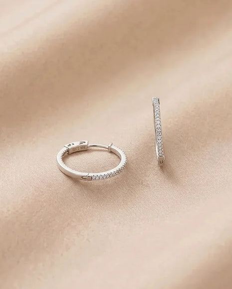 Rose Grande Hoops in 92.5 Silver