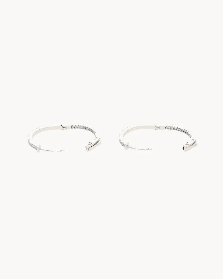 Rose Grande Hoops in 92.5 Silver