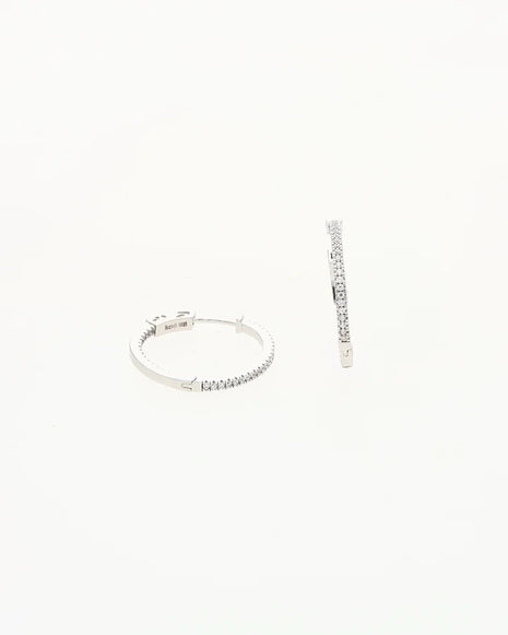 Rose Grande Hoops in 92.5 Silver
