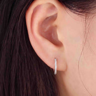 Rose Grande Hoops in 92.5 Silver