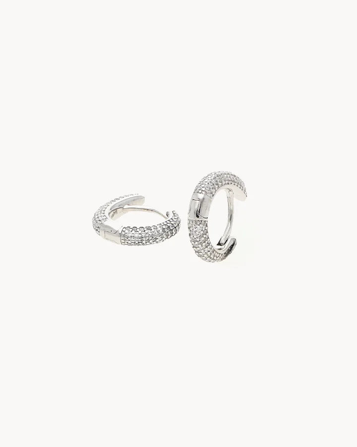Silver Luxe Hoops in 92.5 Silver