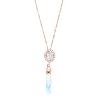 Aqua charm chain in 92.5 silver