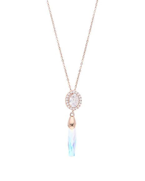 Aqua charm chain in 92.5 silver
