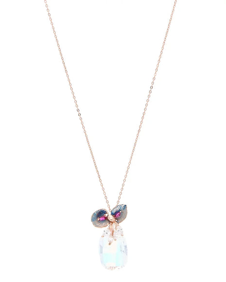 Enamel bloom chain in 92.5 Silver