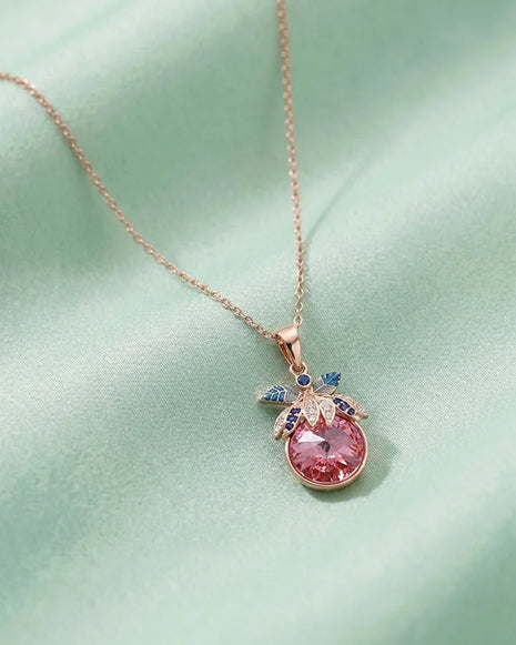 Ruby bloom chain in 92.5 Silver