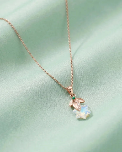 Golden leaf chain in 92.5 silver
