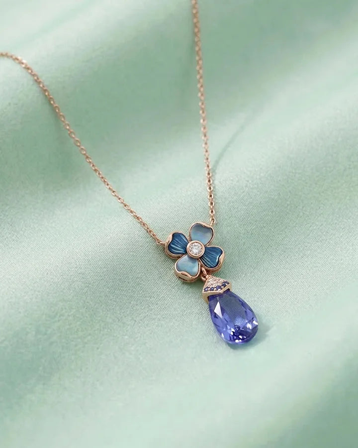 Amethyst bloom chain in 92.5 Silver