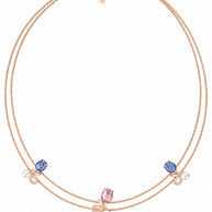 Pink Azure Blossom Necklace in 92.5 Silver