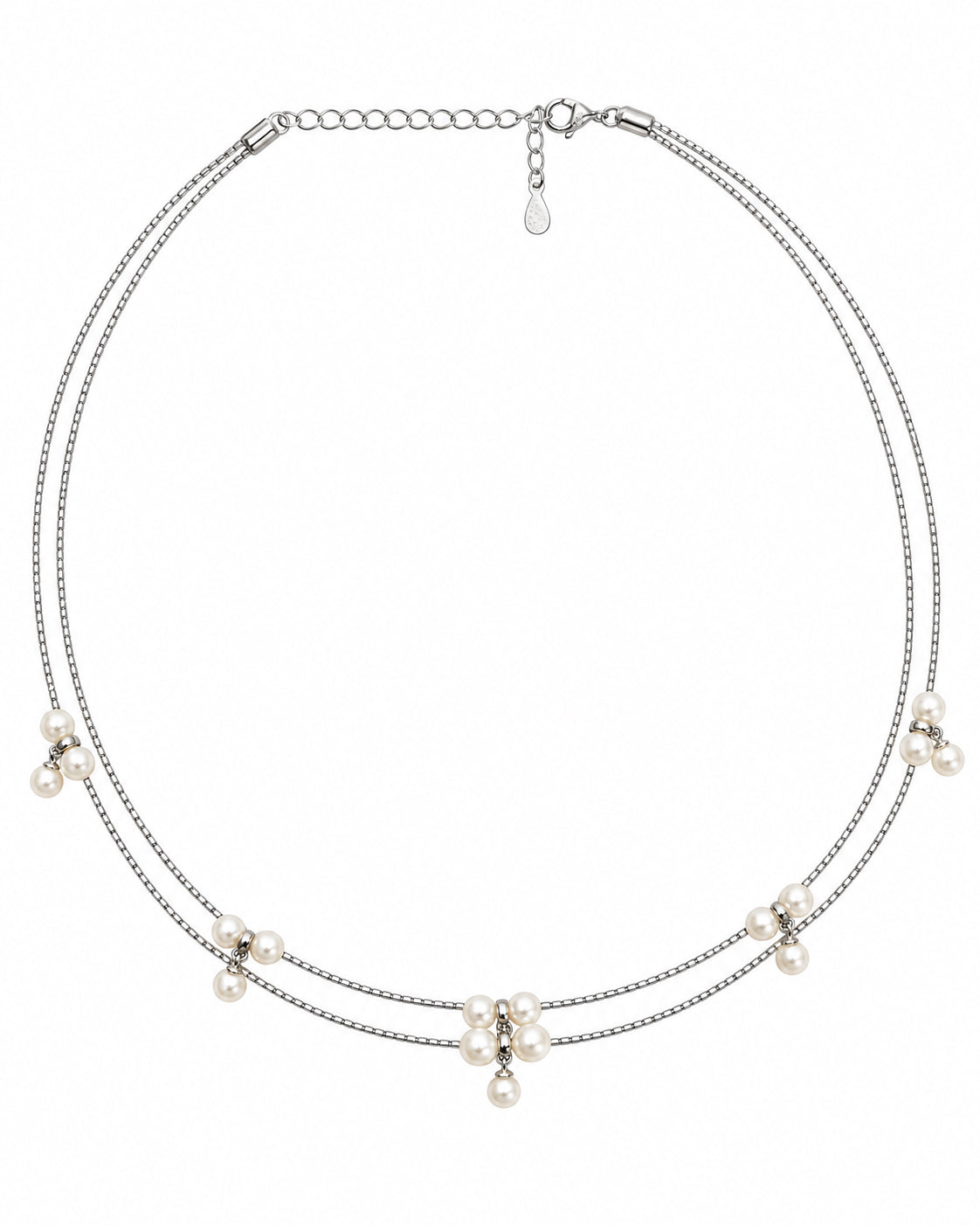 Pearl Blossom Grace Necklace in 92.5 Silver
