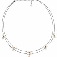 Pearl Blossom Grace Necklace in 92.5 Silver