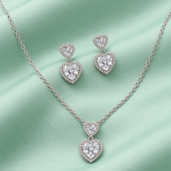 Heartfelt Charm Pendant Set in 92.5 Silver