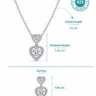 Heartfelt Charm Pendant Set in 92.5 Silver