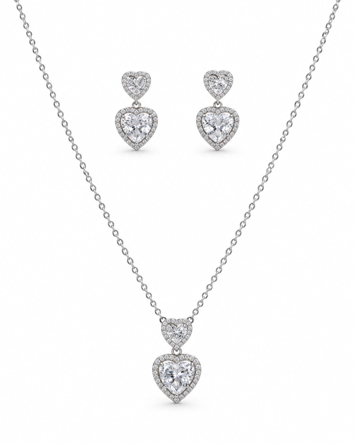 Heartfelt Charm Pendant Set in 92.5 Silver