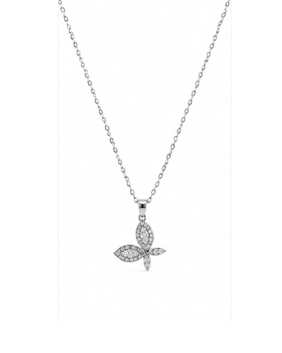 Fluttering Grace Pendant Set in 92.5 Silver