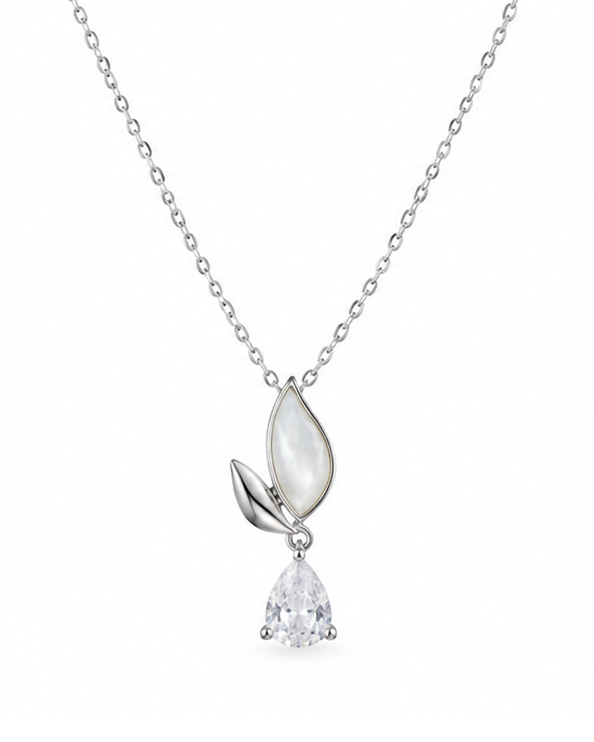 Floral Sparkle Pendant Set in 92.5 Silver
