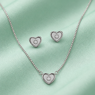 Pearl Heart Pendant Set in 92.5 Silver