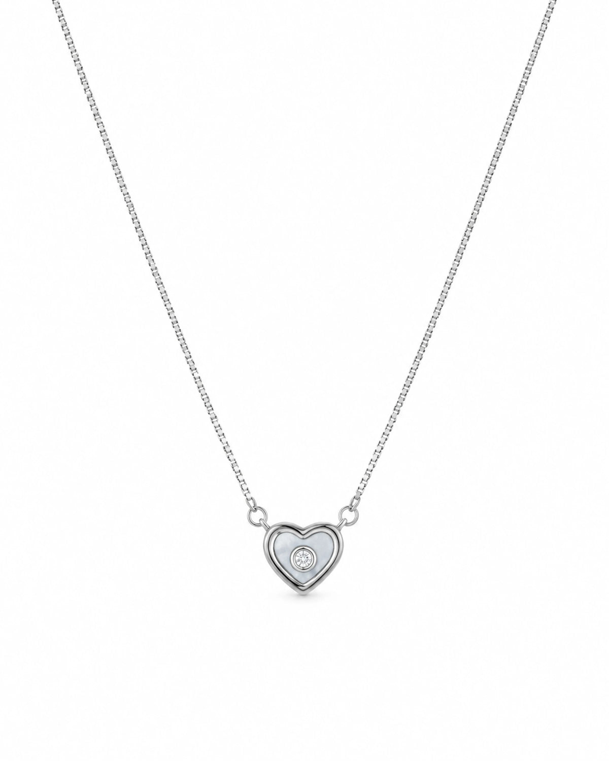 Pearl Heart Pendant Set in 92.5 Silver