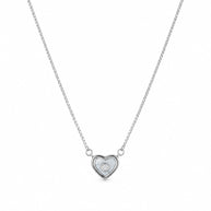 Pearl Heart Pendant Set in 92.5 Silver