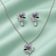 Enchanted Bloom Pendant Set in 92.5 Silver