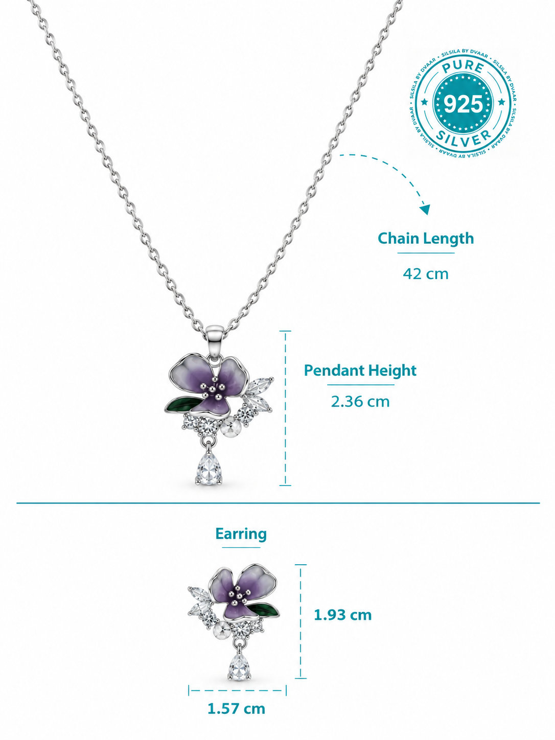 Enchanted Bloom Pendant Set in 92.5 Silver