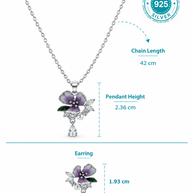 Enchanted Bloom Pendant Set in 92.5 Silver