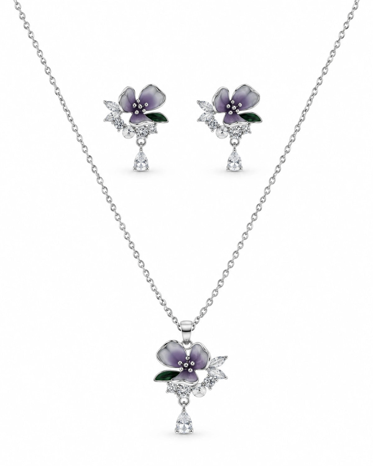 Enchanted Bloom Pendant Set in 92.5 Silver