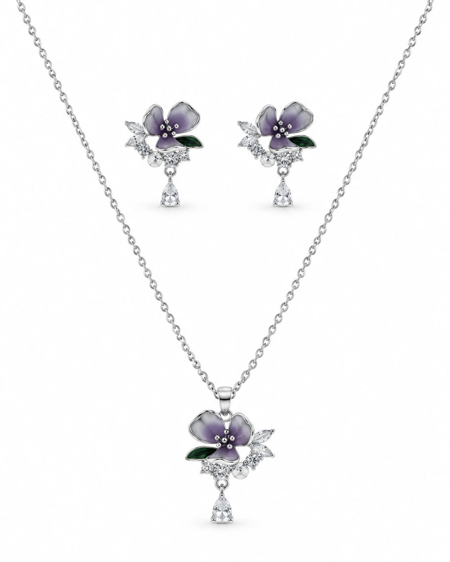 Enchanted Bloom Pendant Set in 92.5 Silver
