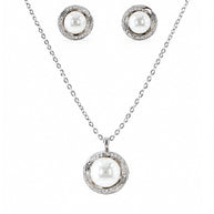 Pearl Radiance Pendant Set in 92.5 Silver