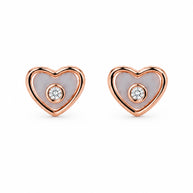 Rose Gold Heart Pendant Set in 92.5 Silver