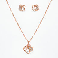 Butterfly Bloom Pendant Set in 92.5 Silver
