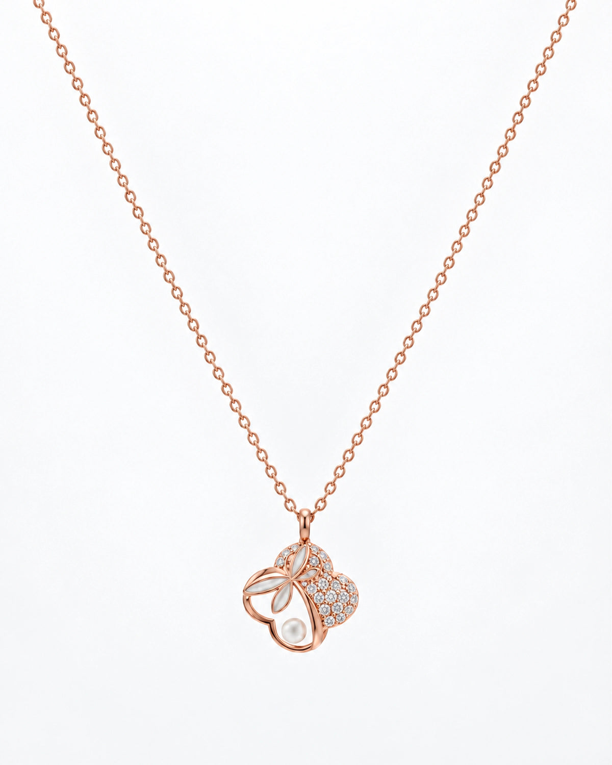 Butterfly Bloom Pendant Set in 92.5 Silver
