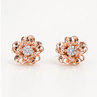 Rose Gold Floral Glow Pendant Set in 92.5 Silver