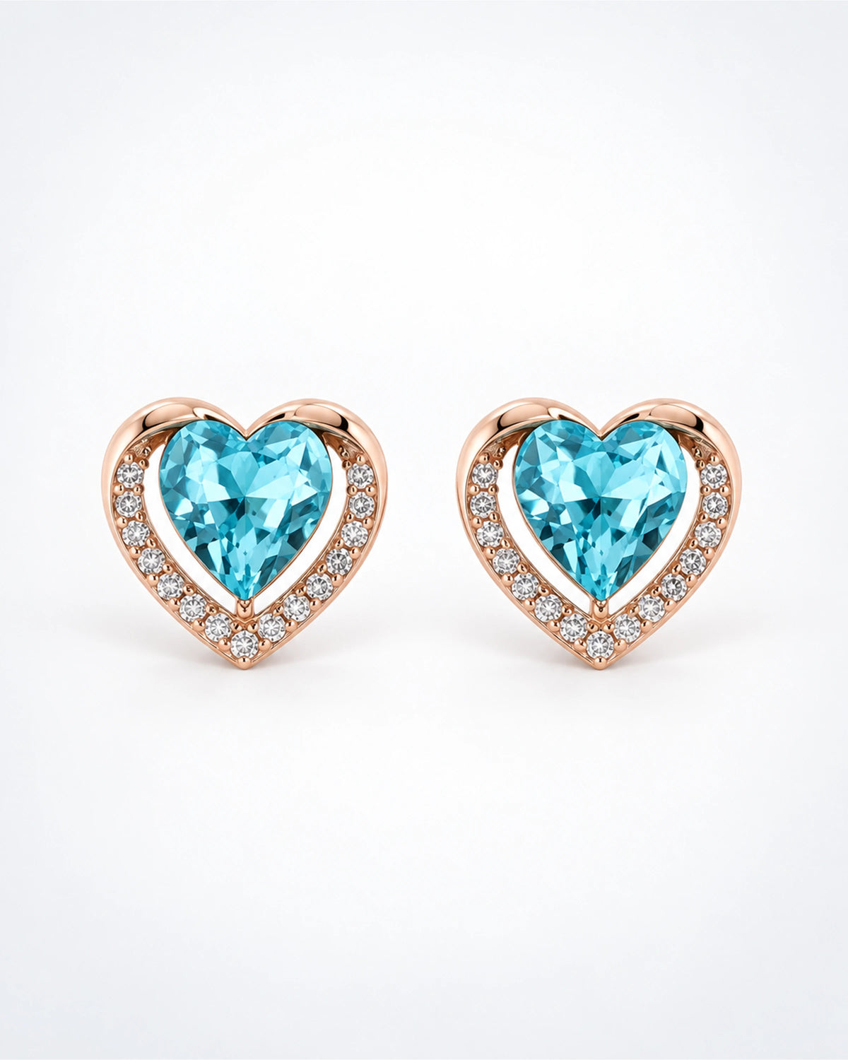 Blue Heart Radiance Pendant Set in 92.5 Silver