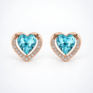 Blue Heart Radiance Pendant Set in 92.5 Silver