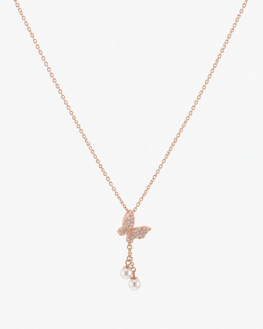 Pearl Wing Pendant Set in 92.5 Silver