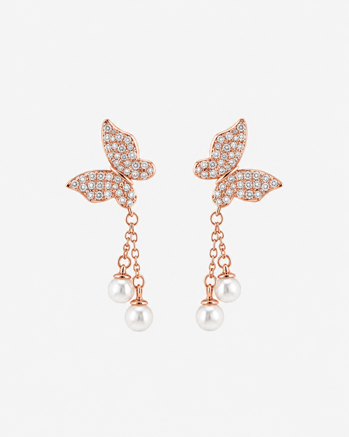 Pearl Wing Pendant Set in 92.5 Silver