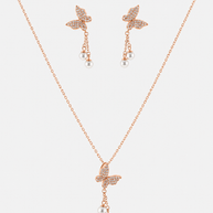 Pearl Wing Pendant Set in 92.5 Silver