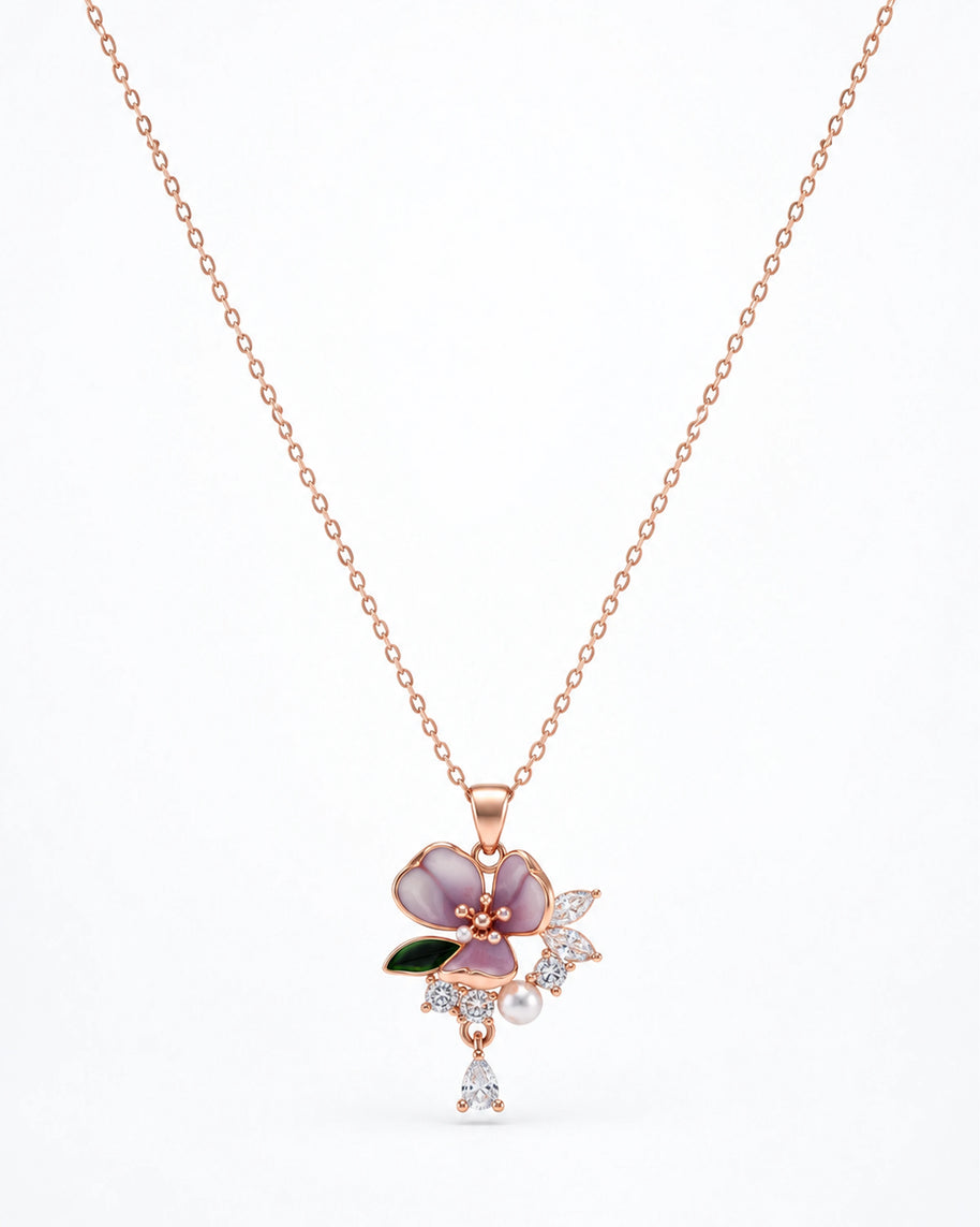 Enchanted Floral Pendant Set in 92.5 Silver