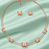 Sunset Butterfly Necklace in 92.5 Silver