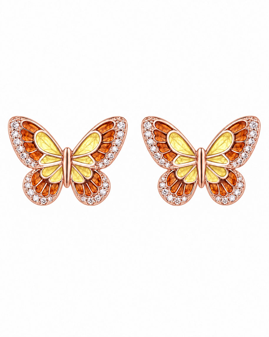 Sunset Butterfly Necklace in 92.5 Silver