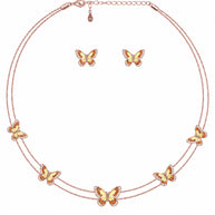 Sunset Butterfly Necklace in 92.5 Silver