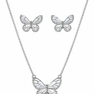 Ivory Butterfly Pendant Set in 92.5 Silver