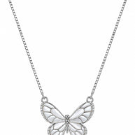 Ivory Butterfly Pendant Set in 92.5 Silver